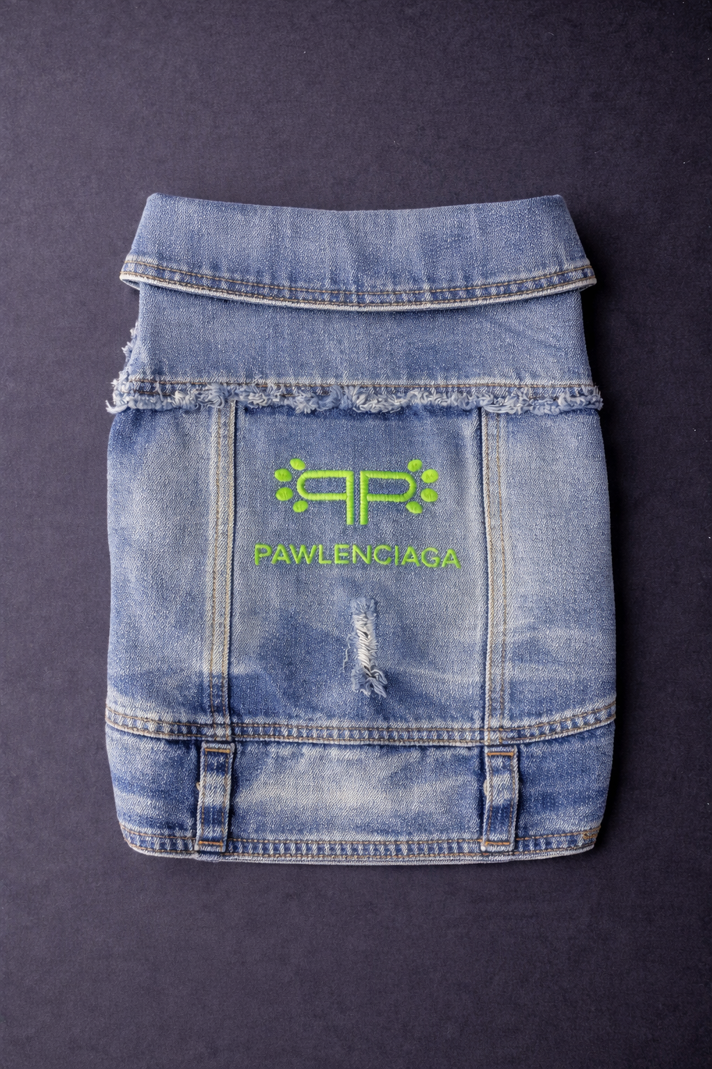 Pawlenciaga Denim Vest-5