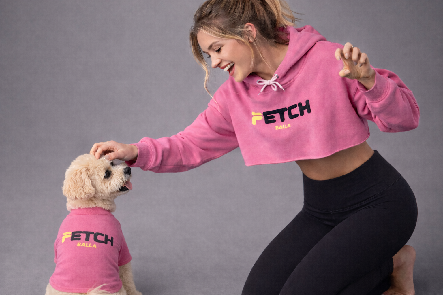 Fetch Crop Top Hoodie Human-3